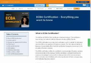 ECBA Certification | ECBA Certification Cost | ECBA Eligibility and Question Bank - Techcanvass offers IIBA, Canada endorsed ECBA certification course, ECBA Certification Cost differs country-wise, Get information on the ECBA Eligibility, question bank, syllabus and exam-pattern.