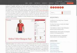 Creating customize T-shirt with apparel design software  - 

T-shirt is the important segment of the clothing industry and nowadays t-shirt customization is trending in the fashion world. Learn how you can offer the best customization services for your clothing here.

