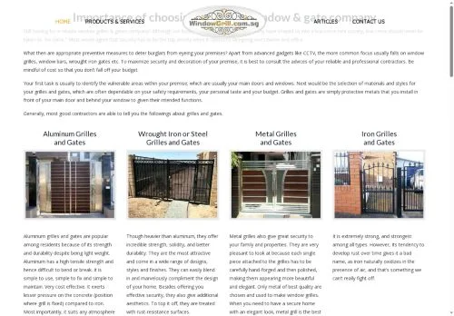Screenshot of Window Grill Singapore™ - #1 Window Grill & Gates Supplier in Singapore