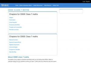 Class 7 Maths - Foundations of maths starts from class 7 so read the theory of entrancei and go for problems this page consist of Notes, worksheet, solved questions with answers and chapter wise online test for class 7 maths
