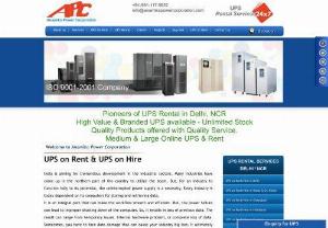 Online UPS on Rent and Hire Service Company in Delhi NCR - UPS on Rent and Online UPS on hire service by APC, Delhi NCR. Contact for UPS on rent in Noida And UPS on rent in Gurugram. Best UPS Renting Service, Online UPS 
