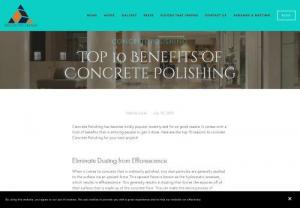 Top 10 Benefits of Concrete Polishing - Concrete Polishing has become wildly popular recently and for an good reason. It comes with a host of benefits that is enticing people to get it done. Here are the top 10 reasons to consider Concrete Polishing for your next project!