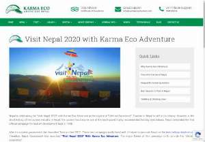 Visit Nepal 2020 with Karma Eco Adventure - Nepal is celebrating the 