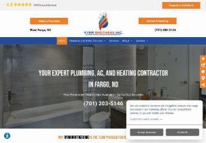 Ryan Brothers Inc. - We are your local Plumbing, Heating, Air Conditioning, and Refrigeration company focusing on the service, remodel, and new construction fields for both Commercial and Residential customers.  Our service area extends 90 miles from Fargo, ND and Moorhead, MN.