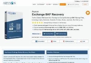 repair Exchange backup - With the help of this tool, user can easily recover the BKF file. It maintains the data integrity during the entire conversion process.