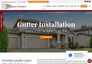 All Season Gutters - All Season Gutters is a local, family owned, seamless gutter business located in New Cumberland, PA and operating in the West Shore, East Shore, York, and Carlisle areas. We specialize in residential an commercial work and offer products such as seamless gutters/spouting in various colors, gutter guards to keep leaves out, and fascia and soffit installation.