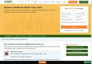 Packers and Movers in Model Town Delhi, House Shifting in Model Town - We provide list of pre-verified Packers and Movers in Model Town with Charges,Quotes, Reviews and Contact Details. Get free quotes today