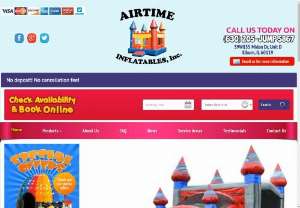 Airtime Inflatables - Airtime Inflatables of Elburn, IL rents bounce houses, inflatable obstacles courses, inflatable slides, moon jumps, and party rentals in Elburn, IL
