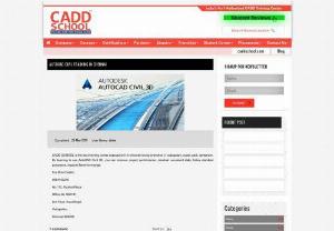  AUTOCAD CIVIL TRAINING IN CHENNAI - AUTOCAD CIVIL -  CADD SCHOOL is the best training center autocad civil in chennai having branches in vadapalani, avadi, padi, tambaram. By learning to use AutoCAD Civil 3D, you can improve project performance, maintain consistent data, follow standard processes, respond faster to change. 