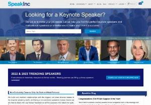 Find Your Best Keynote, Motivational and Business Speakers In USA - SpeakInc - Search and find the best keynote speakers, motivational speakers, business speakers, celebrity speakers with SpeakInc. Now make your corporate and association meetings more hustle free.







