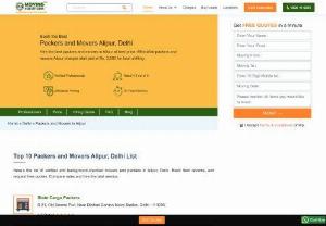 Packers and Movers in Alipur, Packers Movers in Alipur Delhi - Get Free Quotes from Best Packers and Movers in Alipur, Delhi. Compare Packers & Movers in Alipur Delhi rates, and Hire the Best One.