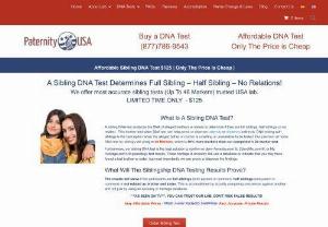 Sibling DNA Test $135- Full Or Half DNA Testing More Markers - Sibling DNA testing analyzes probability brothers - sisters share one-two parents determining if full or half siblings to confirm paternity