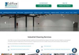 Edifice Services - Edifice Services is a group of highly talented employees that have been in the profession of power sweeping and underground parking garages and warehouses for the last 30 years. With the majority of our staff being a part of the Edifice family for 10 years or longer, we understand the task needs to be done effectively and efficiently. We have the machinery to clean any type of concrete, petroleum-based or uretha ne membrane that has been found in underground parking lots. Call us (905) 799-2066