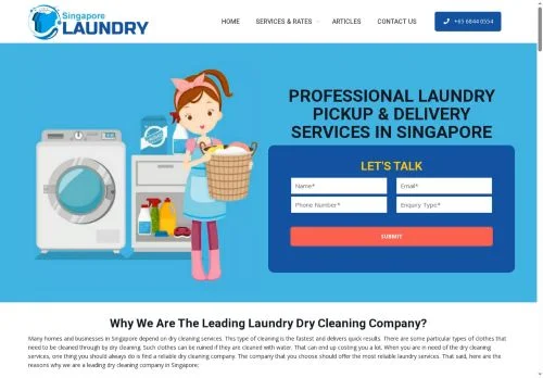 Screenshot of Singapore Laundry™ - Laundry Dry Cleaning Services