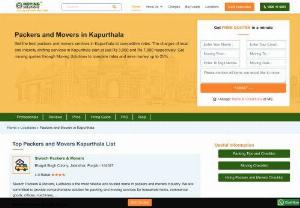 Packers and Movers in Kapurthala Services at Affordable Rates - Get Free Quotes from Top 3 Verified Packers and Movers in Kapurthala. Compare Rates and Hire the Best Home Shifting Services in Kapurthala at Your Best Price.