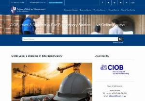 CIOB Level 3 Diploma in Site Supervisory - The CIOB level 3 Diploma in Construction Site Supervisory is designed for eligible candidates working in the construction sector who wish to move into a supervisory role. The course covers a wide variety of topics to develop knowledge and skills to enable candidates to supervise work on construction projects safely and efficiently.

The programme comprises 7 units in total. To achieve the Diploma in Site Supervisory, candidates are required to undertake six modules including Unit 3.
CIOB qual