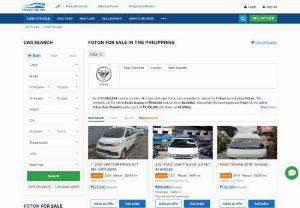 FOTON | Ultimate list of Latest Foton cars for sale - Philippines - Look for cheapest Foton new & used models near you including pickup trucks, vans, suvs, hatchbacks, sedans,... from reliable Foton dealers and private owners.