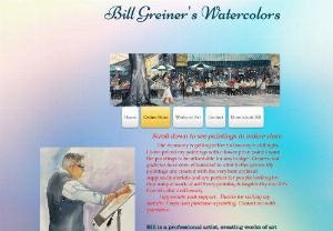 Bill Greiner Watercolors - An online gallery of Bill Greiner's watercolor artwork. All pieces are available for sale!art, artwork, watercolor, water, color, paint, painting, paintings, sale, selling, gallery