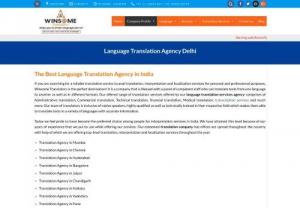 Translation company - The Winsome translation is one of the most renowned and professionally managed Translation company


Services in India and English Transcription Services
Company based in Delhi, India.