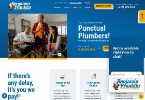 Benjamin Franklin Plumbing - Benjamin Franklin Plumbing has provided complete residential plumbing solutions in Toledo, OH since 1967. We provide a variety of plumbing services including: general plumbing, water heaters, water softening systems, pressure tanks, sump pumps, pipes & sewer, drains, and more. Call Today! ||
 
Address: 1602 W. Bancroft St, Toledo, OH 43606, USA ||
Phone: 419-473-6300
