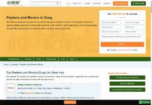 Packers and Movers in Durg, Home Shifting Services in Durg - Hire best Packers and Movers in Durg for house shifting services at affordable rates. Get free quotes to compare and pick trusted Movers and Packers in Durg.