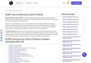 NCERT Solution for class 10 maths - Meta Description: NCERT Solutions for class 10 maths is the best way to learn and understand class 10 maths do check it out NCERT solution for class 10