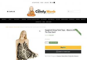 Women's Strap Tank Tops - Get a light weight Casual wear Black & White Spaghetti Strap Tank Tops for women's at the comfymonk. Buy Today.