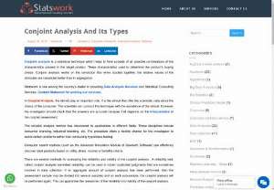Conjoint Analysis and Its Types - Conjoint analysis is a statistical technique which helps to form subsets of all possible combinations of the characteristics present in the target product. These characteristics used determine the product's buying choice. Conjoint analysis works on the conviction that when studied together, the relative values of the attributes are calculated better than in segregation.
Statswork is one among the country's leader in providing Data Analysis and Statistical Consulting Services.