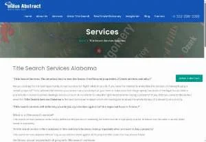 Screenshot of Title Search Services Alabama