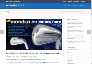 JUST ARRIVED: MONDEO 811 HOLLOW CORE IRON WITH MARAGING INSERT FACE - The new Mondeo 811 is a hollow body, multi-material, two-piece construction.
Insert Face: The thin face is made from heat treated, high strength 450 Maraging Steel to offer a higher COR. The face is only 2.0 to 2.1 mm thin, the unsupported, thin face increases face flexing. 