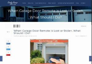 When Garage Door Remote is Lost or Stolen. What Should I Do? - Lost Garage Door Remote Control - How To Replace or Reset Opener's Code? follow our step by step guide! Contact Greeley Garage Doors at (970) 673-0951.
