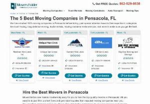 Pensacola Movers | Best Moving Companies in Pensacola - Moversfolder has a network of full service Movers in Pensacola. Get Free Moving Quotes from Best Moving Companies in Pensacola Florida, Compare them at your convenience and save dollars on your move.