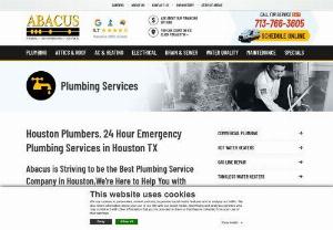 Abacus Plumbing - Every Abacus technician is trained to the highest standards, insured, and committed to 100% customer satisfaction.

Abacus plumbers are licensed and insured so you can rest assure you will get great service.