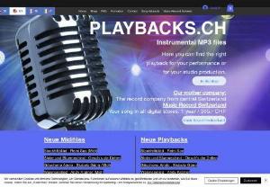 PlaybacksCH - Playbacks that accompany your singing as a professional live band for live use on stage, or completely private in your living room.