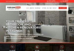 Dream Bathrooms and Kitchens - We offer design and installation of high-quality kitchen and bathrooms along with complete house renovations,  extensions,  loft conversions and more. We offer bathroom renovation in Parramatta,  Ryde,  Strathfield,  Glebe,  Bankstown,  Surry Hills,  Campbelltown,  Castle Hill,  Manly,  Hornsby,  Rouse Hill,  Hurstville,  Miranda and Mosman. Our Services Bathroom Renovations: Tiling Carpentry Plumbing Electrics Kitchen Renovations: Joinery Tiling Flooring Installing draw