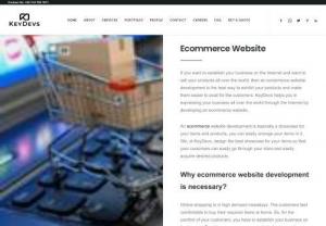 Ecommerce Website Development in Islamabad Pakistan  - KeyDevs Ecommerce Website Company in Islamabad,Pakistan. We help you in design and development of attractive ecommerce website to grow up your business.