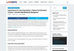 Python training institute in Marathahalli - Become a Python programmer with the best training institute in marathahalli,  Bangalore.