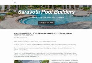 Sarasota Pool Builders - Sarasota Pool Builders is the top inground pool company in Sarasota, Florida. We handle all stages of pool construction, design, and remodeling, and we offer guaranteed pool financing too! Instead of searching pool contractors near me in every search engine available, just call our team. Our swimming pool contractors have nearly two decades of experience building inground pools for residential and commercial property owners. Not only are we skilled and detail-oriented, but we also love what we d