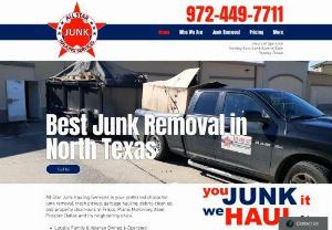 All Star Junk Hauling Services - All Star Junk Hauling Services is a Veteran and locally owned business offering residential and commercial junk removal in the Dallas-Fort Worth metroplex.