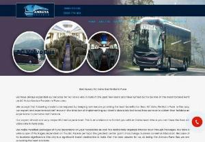 AC Volvo Bus Hire Pune | Best AC Volvo Rental Bus Pune - Amruta Pune Bus Offers AC Volvo Bus Hire Pune, Maharashtra most trusted Best AC Volvo  Rental Bus Service with 91%+ satisfied customers.