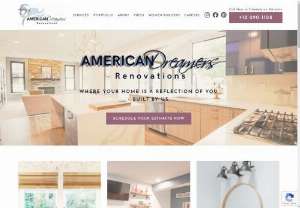 American Dreamers Renovations - A local Pittsburgh based home renovation company specializing in kitchen, bath & basement remodels. Additional services such as custom furniture & cabinetry, interior painting, plumbing, electrical and cabinet painting. Local South Hills PA, serving Pittsburgh and surrounding communities. 