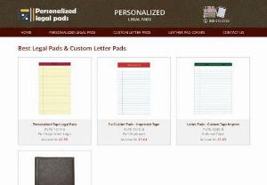 Best Personalized Legal Pads, Customized Legal Pads, Leather Legal Pad Portfolio - Get customized stationery products like Personalized Legal Pads & Customized Legal Pads at a great price. You can also buy custom Leather Legal Pad Portfolio of the best quality available in all sizes & colors online. Call USA PAD CUSTOM CORP. at 800-310-2723 to get full discounts on bulk orders.