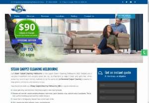 Steam Carpet Cleaning Melbourne - Steam Carpet Cleaning Melbourne is a professional carpet cleaning company in Melbourne. Cleaning is one of the toughest and yet the most important tasks to do, be it a home or an office. At SCCM we pledge to give you a break by providing extremely good quality cleaning services.  SCCM solutions for Cleaner & healthier living.
We offer a range of different services such as steam carpet cleaning, tile and grout cleaning, couch cleaning, rug cleaning, carpet dry cleaning.