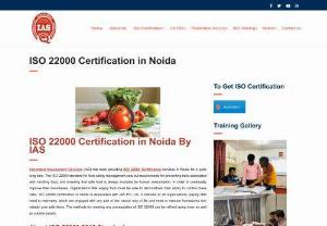 ISO 22000 Certification in Noida - Integrated Assessment Services provides ISO 22000 Certification services in Noida for a quite long time.ISO 22000:2018 determines prerequisites for a sustenance well being administration framework where an organisation in the natural pecking order needs to show its capacity to control, nourishment security perils with the end goal to guarantee that nourishment is sheltered at the season of human utilization. 