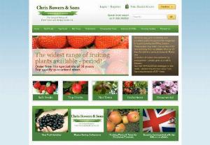Chris Bowers & Sons - Fruit trees nursery - Chris Bowers & Sons delivers top quality guaranteed stock of fruiting plants so wait no longer and head over to Chris Bowers & Sons' website. You'll receive your fruit trees order bare root during the dormant season and container grown during the growing season so you don't have to wait or postpone your acquisition, you can have your desired fruit trees now from Chris Bowers & Sons.