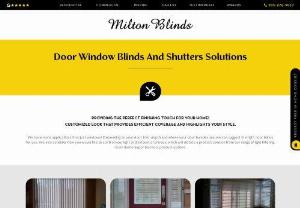 Get The Best Door Window Solution Available At Milton Blinds - Control your light and right amount of privacy with the best door window solution available at Milton Blinds. For more details contact us at 905-876-9057