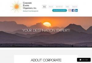 Corporate Events Organizers - The CEO, Inc specializes in handling all of your meeting and events needs. From researching hotels and venues, contracting and staffing all the way to theme decor, entertainment and team building. Our clients success and satisfaction is our highest priority.