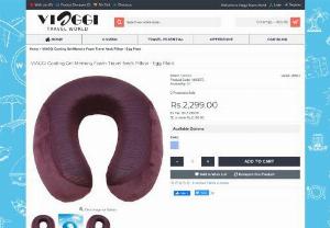 VIAGGI Ultimate Cooling Gel Memory Foam Travel Pillow - Memory foam pillow consists of cooling gel pad integrated on the top, absorbs body heat and keeps you feel cool and calm. Memory foam contours to your neck for maximum support & comfort.