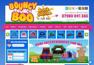 Bouncy bouncy boo castle hire - WELCOME TO BOUNCY BOUNCY BOO CASTLE HIRE. BOUNCY CASTLE HIRE IN WOLVERHAMPTON,  BIRMINGHAM,  WALSALL,  CANNOCK,  TELFORD AND DUDLEY. As a professional inflatable hire business,  we are 100% Reliable & FULLY INSURED with Safety as our number #1 priority! Bouncy castles are the highlight of any party; a star attraction for any event,  from the extravaganza of a wedding to the wonder of a child's party,  it's pure entertainment for all. No one can resist the temptation of a good quality bouncy cas