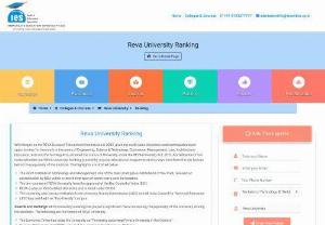 Reva University Ranking | Reva University Bangalore Ranking - Reva University is one of the top Universities in Bangalore. Reva University Bangalore Ranking, Reviews, Courses, Fees & Admission Helpline - 9743277777 